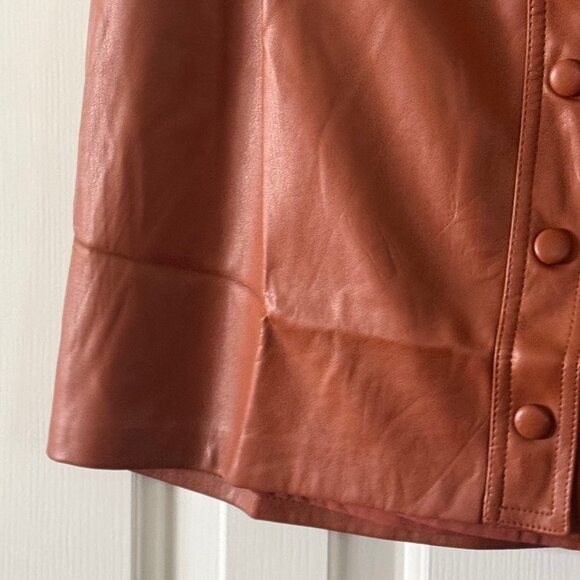 New Lulus Most Fab Clay Vegan Leather Mini Skirt Size S Small - Picture 4 of 16